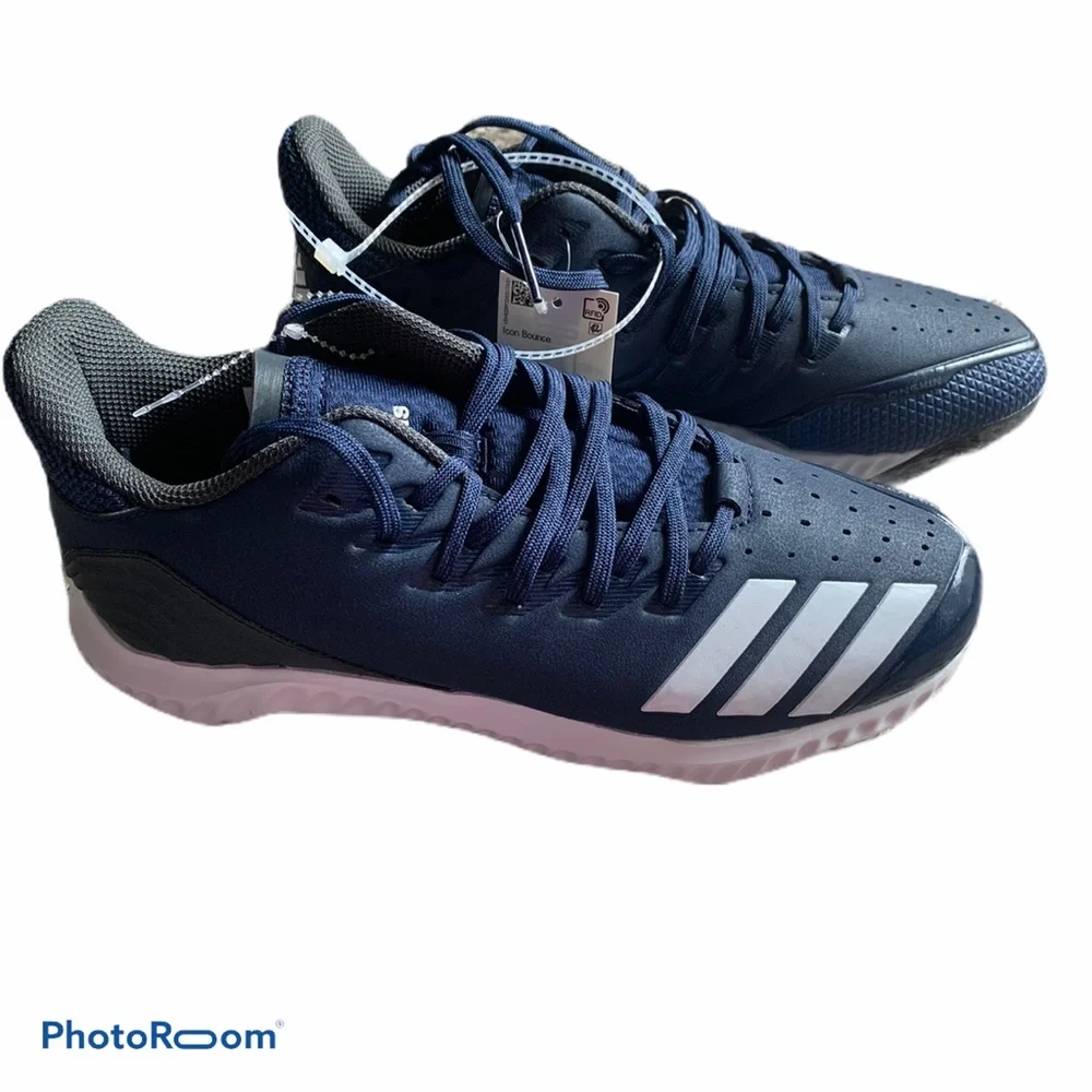 Adidas Baseball Icon Bounce Cleats‎ NavyWhitecarbon